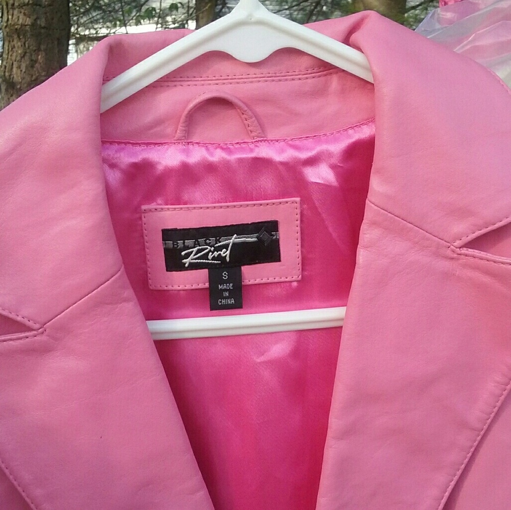 Gorgeous Hot Pink Leather Blazer by Rivet